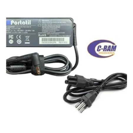 Cargador Lenovo 65W  20V  3 25A  Conector 4x1 7mm