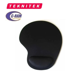 Mouse Pad gel con Soporta Muñecas Negro Teknitek