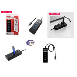 HUB USB tipo C a 4 Puertos USB 3 0 cable de 30Cm