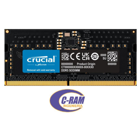 Memoria Ram DDR5  16GB 5600Mhz  Sodimm Crucial