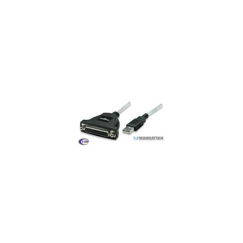 Cable USB a Paralelo  USB a DB25  1 8Mts Manhattan