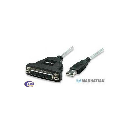 Cable USB a Paralelo  USB a DB25  1 8Mts Manhattan