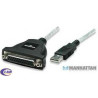 Cable USB a Paralelo  USB a DB25  1 8Mts Manhattan
