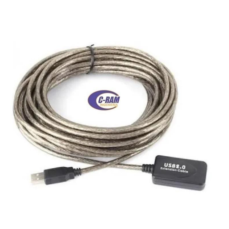 Cable De Extensión Usb Activo 2 0 10Mts Blindado