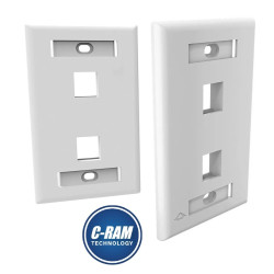 Face Plate de 2 Puestos RJ45 Blanco Furukawa