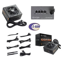 Fuente de poder EVGA 500 BQ  500W  Certificada