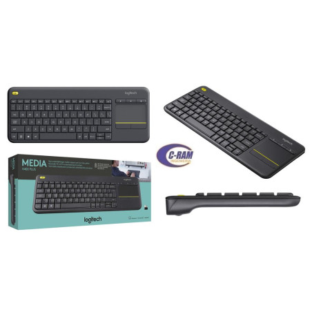 Teclado Inalámbrico Touch Pad K400 Negro Logitech