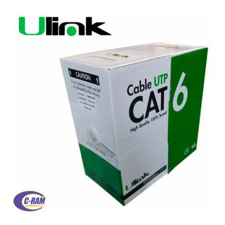 Bobina Cable de RED Cat6 4x2x0 52mm  305Mts Ulink