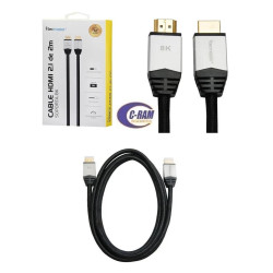 Cable HDMI 2 1  8K  2mts Negro Tecmaster 