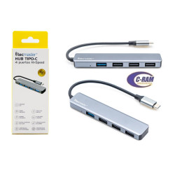 Hub Tipo C a 1 USB 3 0 y 3 USB 2 0 Tecmaster