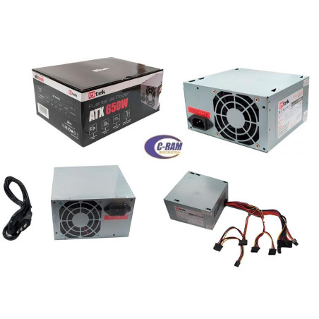 Fuente de poder ATX 650W 20-24 Pines Utek