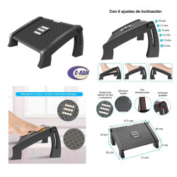 Apoya Descansa Pies Masajeador Ajustable 6 Nivel 