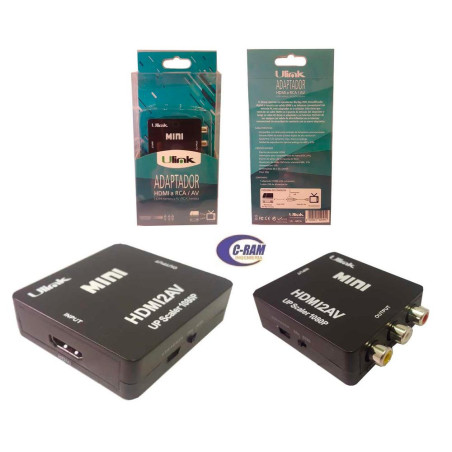 Adaptador Conversor de HDMI  H  a RCA / AV  H  