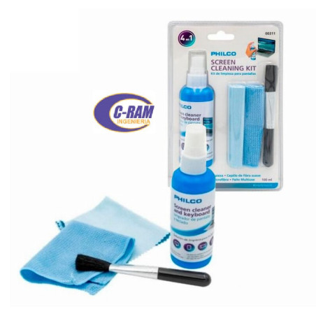 Set de Limpieza Philco 4 en 1  Spray 2 Paños Pince