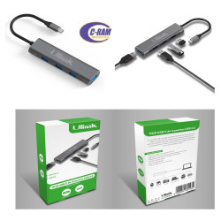 Adaptador Hub USB C a 4 Puertos USB 3 0 Ulink
