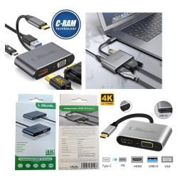Adaptador Hub USB C a 4 en 1 Ulink