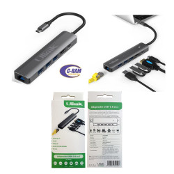 Adaptador Hub USB C a 6 en 1 Ulink