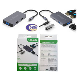 Adaptador Hub USB C a 5 en 1 Ulink