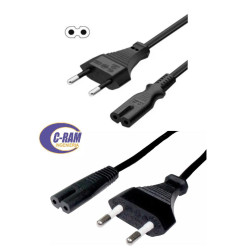 Cable de Poder Tipo 8 M/H 1 5Mts  Enchufe Nacional