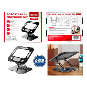 Soporte Metal Para Notebook con Altura y Rotación