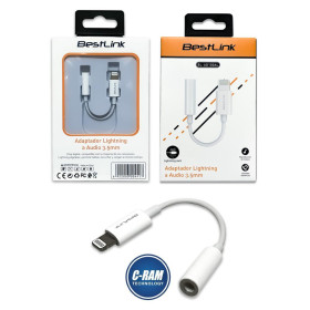 Conversor Adaptador Audio Lightning a 3 5mm Hembra