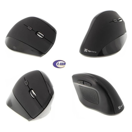 Mouse Vertical Inalámbrico 2 4Ghz KMW390 BK Klipx