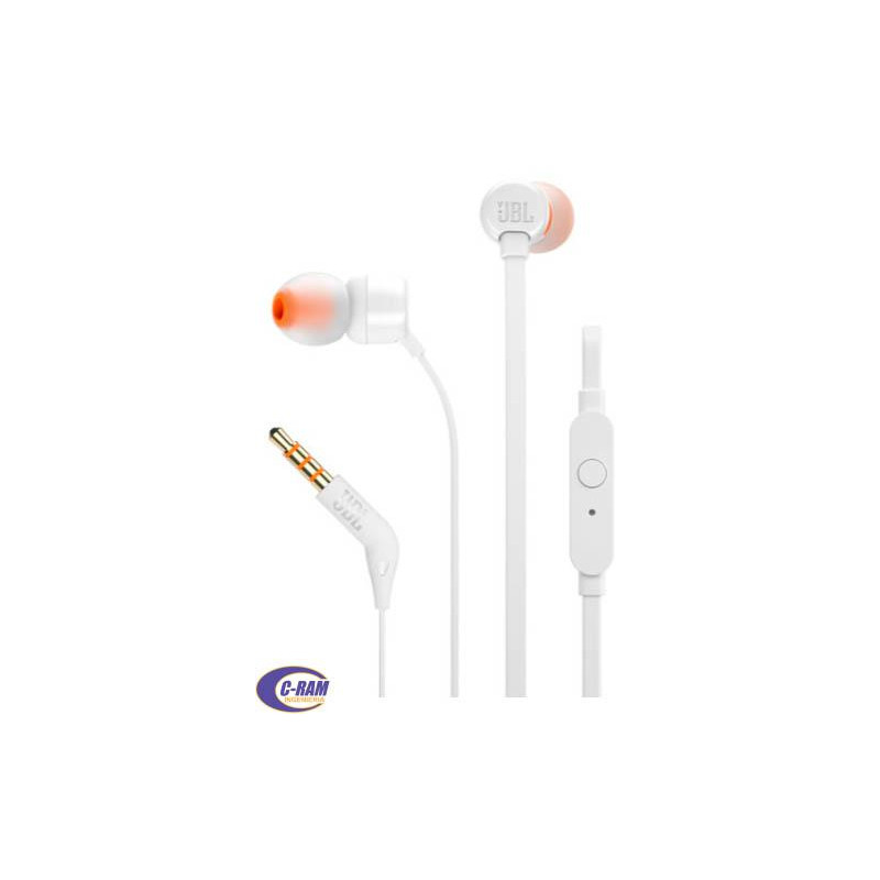 Auricular Manos Libres In-Ear Tune T110 Blanco JBL