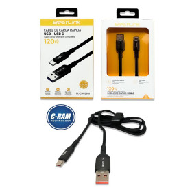 Cable Carga y Datos USB-A a USB-C 1 2Mts 120W