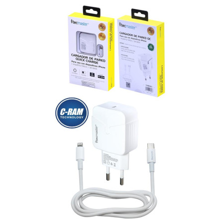Cargador Pared Para Iphone Quick Charge Tipo C