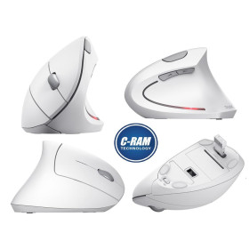 Mouse Vertical Wireless Ergonómico Blanco Verto  