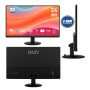 Monitor Plano MSI Pro MP242L 23 8  FHD IPS 100Hz