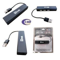 Adaptador USB 2 0 a Ethernet con 3 HUBs USB 2 0