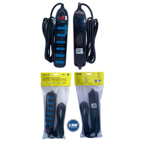 Alargador 6 Tomas 3Mts Switch On/Off Tecmaster