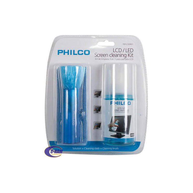  Kit de Limpieza LCD 200ml   Cepillo y Paño Philco