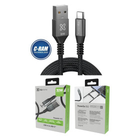Cable Datos y Carga USB-A a USB-C 1 8M 30W Negro 
