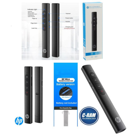 Presentador Inalámbrico Láser SS10 Con Bateria Hp