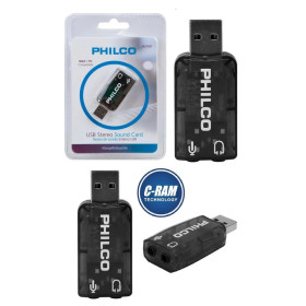 Adaptador USB De Sonido Audifono Microfono Philco 