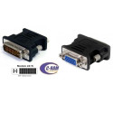 Adaptador de video DVI-I macho 24 5 a VGA Hembra