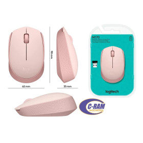 Mouse Logitech Inalámbrico M170 2 4Ghz Rosado