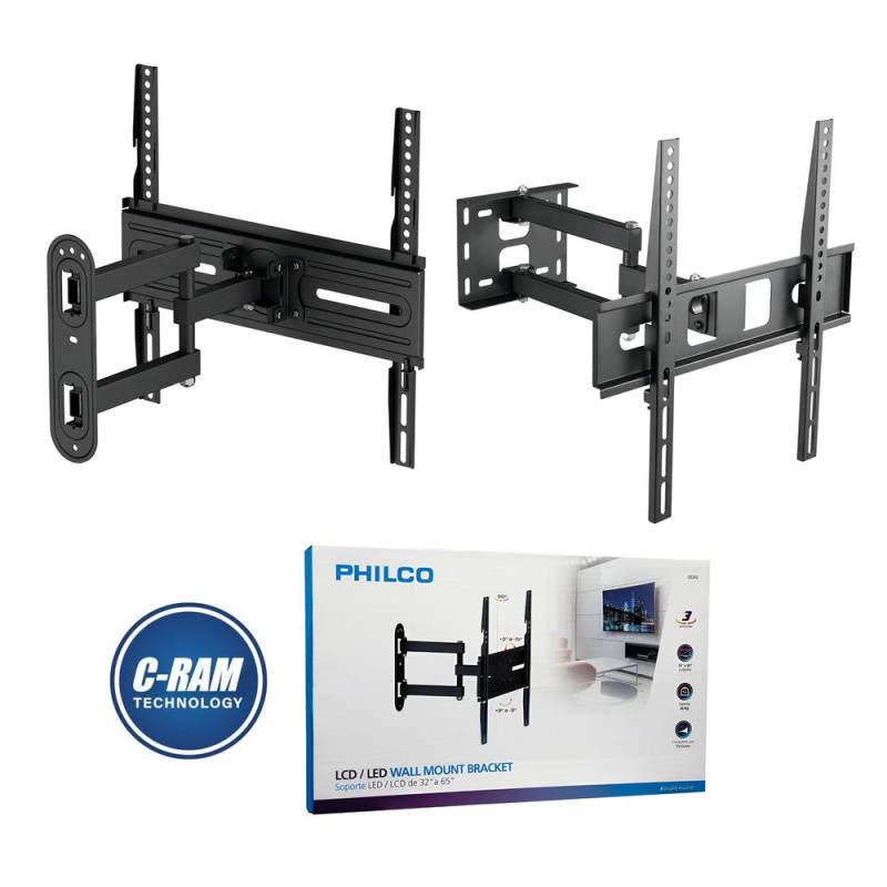 Soporte TV 32-65  3 Articulaciones 35 kg Philco