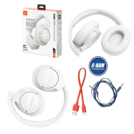 Audífonos BT 5 3 JBL Tune 770NC On-Ear ANC Blanco
