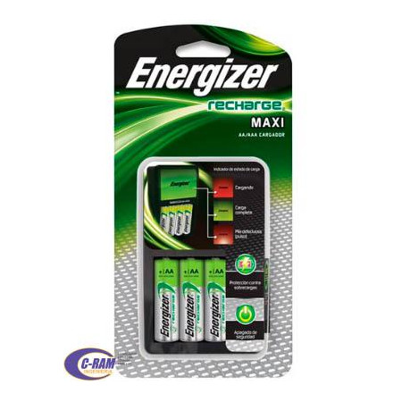 Cargador de Pilas Maxi AA/AAA 2Pilas Recargables