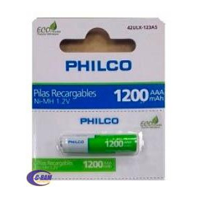 Pilas AAA Recargables 1 2V 1200mAh Philco