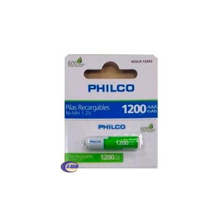 Pilas AAA Recargables 1 2V 1200mAh Philco