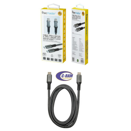 Cable De Carga y Datos USB-C a USB-C 1 2Mts   