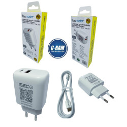 Cargador Pared Quick Charge 20W 3A USB-A-C