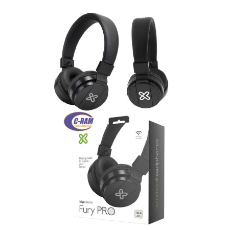 Audífonos Bluetooth FURY PRO Negros Klip Extreme 