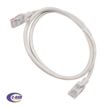 Cables de Red Categoría 5E  0 9 metros color Gris