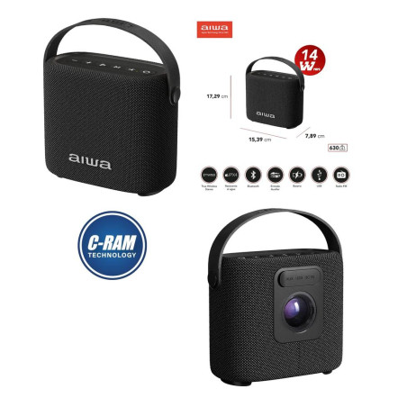 Parlante Portatil Aiwa AWS-S70BT 7W RMS BT 5 3 