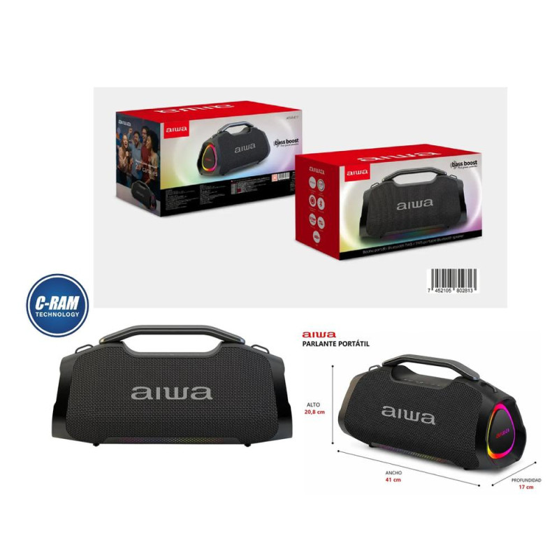 Parlante Portatil Aiwa AWA411 65W 6 Hrs BT 5 3 TWS